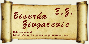 Biserka Zivgarević vizit kartica
